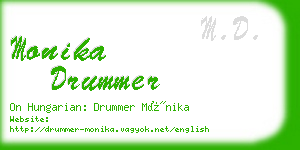 monika drummer business card
